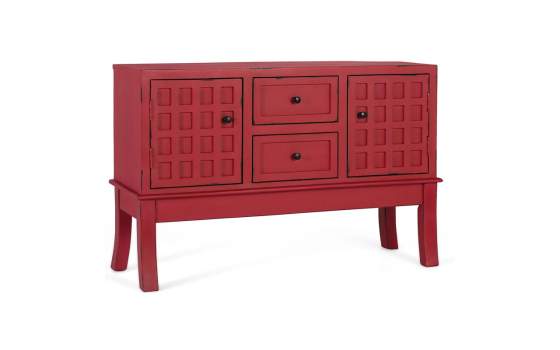 Aparador Oriental Rojo 2 Puertas 2 Cajones - Serie Akai