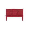 Aparador Oriental Rojo 2 Puertas 2 Cajones - Serie Akai