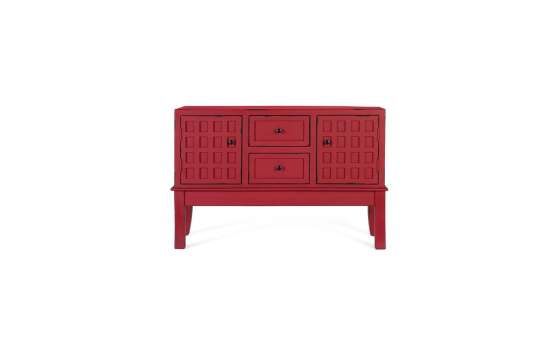 Aparador Oriental Rojo 2 Puertas 2 Cajones - Serie Akai