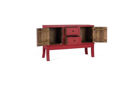 Aparador Oriental Rojo 2 Puertas 2 Cajones - Serie Akai