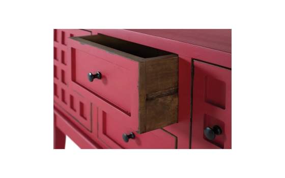 Aparador Oriental Rojo 2 Puertas 2 Cajones - Serie Akai