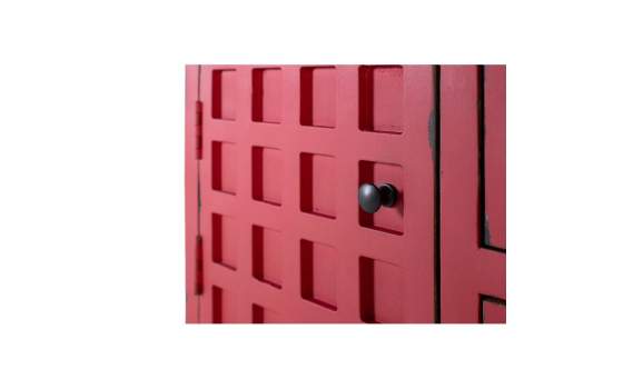 Aparador Oriental Rojo 2 Puertas 2 Cajones - Serie Akai