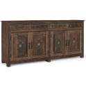 Aparador Oriental Rustico 4 Puertas 4 Cajones - Serie Agarden