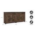 Aparador Oriental Rustico 4 Puertas 4 Cajones - Serie Agarden