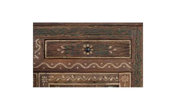 Aparador Oriental Rustico 4 Puertas 4 Cajones - Serie Agarden