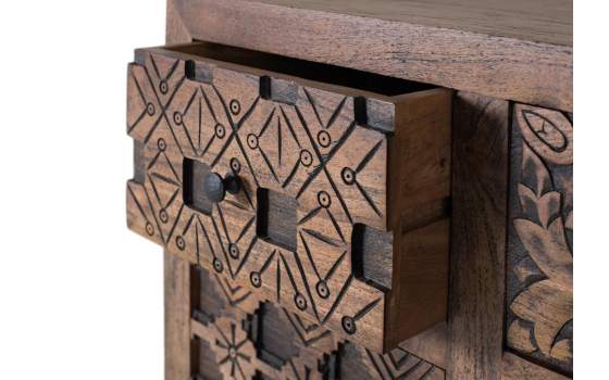 Aparador Oriental  Tallado 12 Cajones Serie Agard