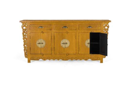 Aparador Oriental Vintage Ocre 6 Puertas 3 Cajones Serie Aeriast Aparador Oriental Vintage Ocre 6 Puertas 3 Cajones Serie Aeriast