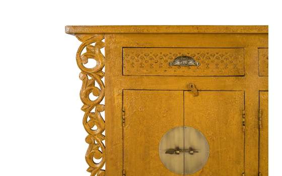 Aparador Oriental Vintage Ocre 6 Puertas 3 Cajones Serie Aeriast Aparador Oriental Vintage Ocre 6 Puertas 3 Cajones Serie Aeriast