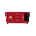 Aparador Oriental Vintage Rojo 4 Puertas 3 Cajones Aeriast