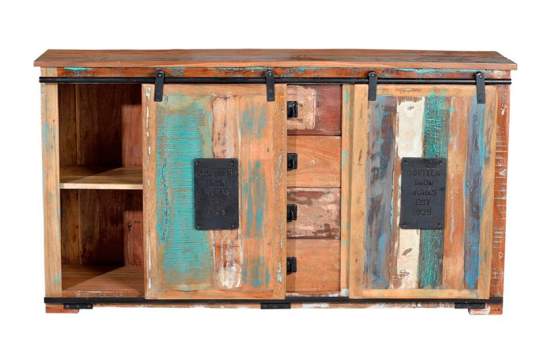 Aparador Pequeño Puertas Correderas Vintage Retro Agelelli