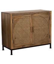 Aparador Pequeño 2 Puertas Madera Mango y Rejilla Anatial