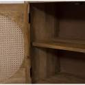 Aparador Pequeño 2 Puertas Madera Mango y Rejilla Anatial