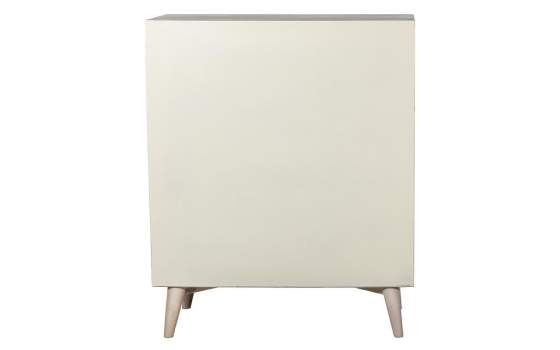 Aparador Pequeño Madera Mango Color Blanco Serie Agaz