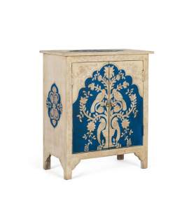 Aparador Pequeño Oriental 2 Puertas Decoracion Floral Arfian