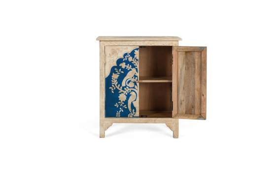 Aparador Pequeño Oriental 2 Puertas Decoracion Floral Arfian