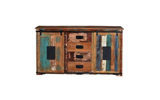 Aparador Pequeño Puertas Correderas Vintage Retro Agelelli