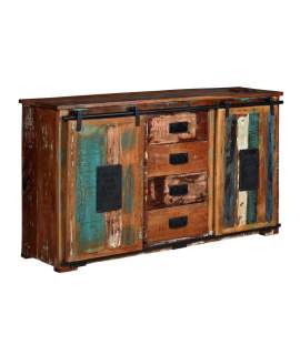 Aparador Pequeño Puertas Correderas Vintage Retro Agelelli
