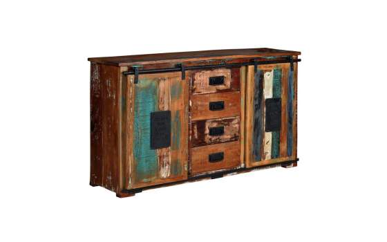 Aparador Pequeño Puertas Correderas Vintage Retro Agelelli
