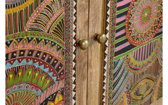 Aparador  2 Puertas  Diseño Colores Indio Americano Boho