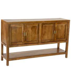 Aparador Recibidor 4 Puertas y Estante Madera Maciza Albre