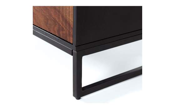 Aparador Recibidor Industrial  2 Puertas Acanaladas Serie Ariost