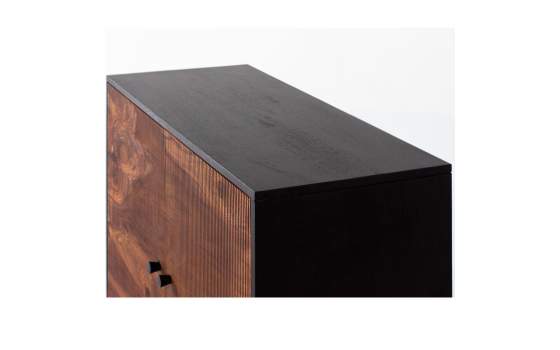 Aparador Recibidor Industrial  2 Puertas Acanaladas Serie Ariost