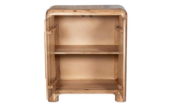 Aparador Recibidor Madera Acacia Natural Serie Anzar