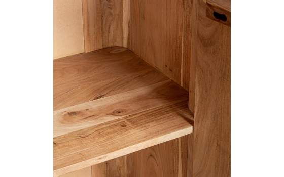 Aparador Recibidor Madera Acacia Natural Serie Anzar