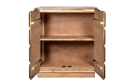 Aparador Recibidor Madera Mango Natural 2 Puertas Agassiz