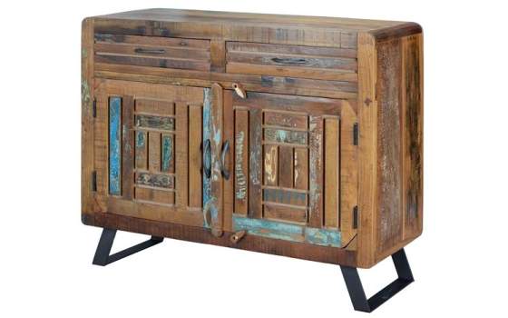 Aparador Recibidor Madera Reciclada Colores Descapados Abrian