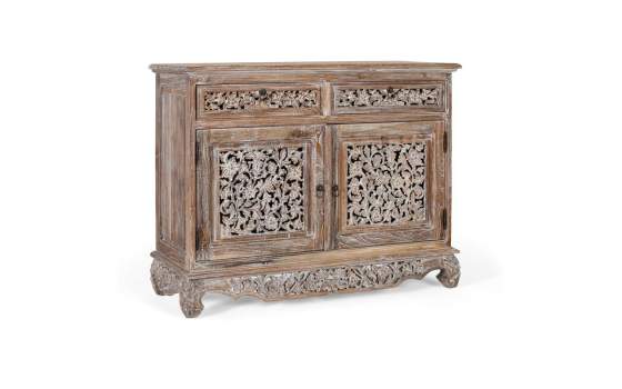 Aparador Rustico 2 Puertas 2 Cajones Blanco Decape Amored