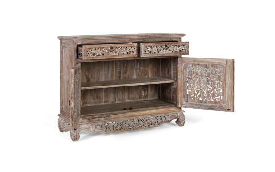 Aparador Rustico 2 Puertas 2 Cajones Blanco Decape Amored