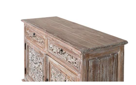 Aparador Rustico 2 Puertas 2 Cajones Blanco Decape Amored