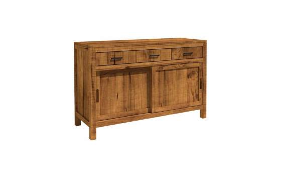 Aparador Rustico 2 Puertas Correderas 3 Cajones en Pino