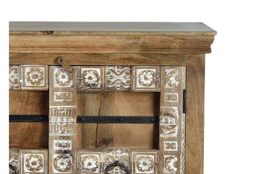 Aparador Rustico 2 Puertas Decoradas con Tallas y Metal Albalda