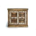 Aparador Rustico 2 Puertas Decoradas con Tallas y Metal Albalda