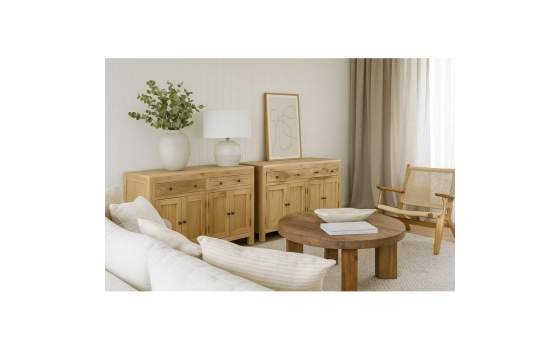 Aparador Rustico 4 Puertas 2 Cajones - Serie Apelby