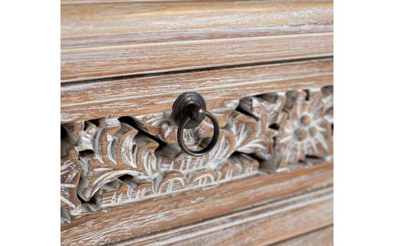 Aparador Rustico 4 Puertas 4 Cajones Blanco Decape Amored