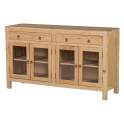 Aparador Rustico 4 Puertas Acristaladas 2 Cajones  Apelby