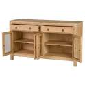 Aparador Rustico 4 Puertas Acristaladas 2 Cajones  Apelby