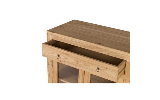Aparador Rustico 4 Puertas Acristaladas 2 Cajones  Apelby