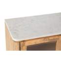Aparador Rustico 4 Puertas Acristaladas Madera Marmol Felo