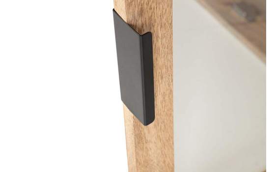 Aparador Rustico 4 Puertas Acristaladas Madera Marmol Felo