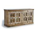 Aparador Rustico 4 Puertas Decoradas con Tallas y Metal Albalda