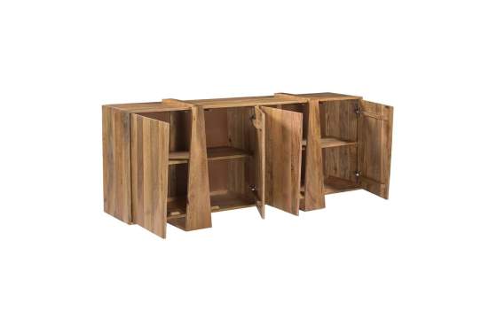 Aparador Rustico 4 Puertas Madera Maciza 200 cm - Serie Albon