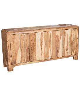 Aparador Rustico Cantos Redondos 4 Puertas Acacia Serie Anzar