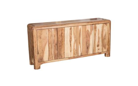 Aparador Rustico Cantos Redondos 4 Puertas Acacia Serie Anzar