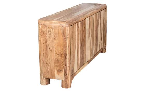Aparador Rustico Cantos Redondos 4 Puertas Acacia Serie Anzar