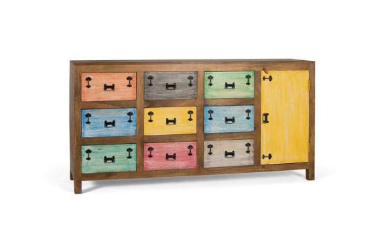 Aparador Rustico Colores Decapados 6 Cajones 1 Puerta Arinat Aparador Rustico Colores Decapados 6 Cajones 1 Puerta Arinat