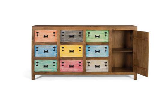 Aparador Rustico Colores Decapados 6 Cajones 1 Puerta Arinat Aparador Rustico Colores Decapados 6 Cajones 1 Puerta Arinat